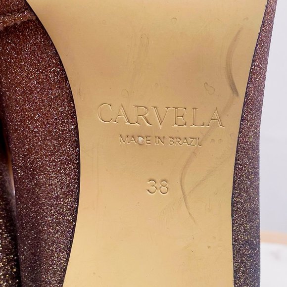 Women's Ombre Pink Sparkle Heels Black Prom Stiletto Pump CARVELA KURT GEIGER 7 - Picture 12 of 13